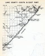 Lake County - South and East, Beaver Bay, Finland, Lax Lake, Baptism river State Park, Gooseberry Reef, Crystal Bay, Minnesota State Atlas 1954